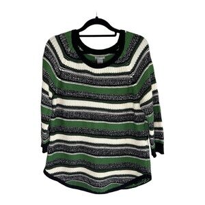 New Directions Women's Striped Sweater Medium (GUC)